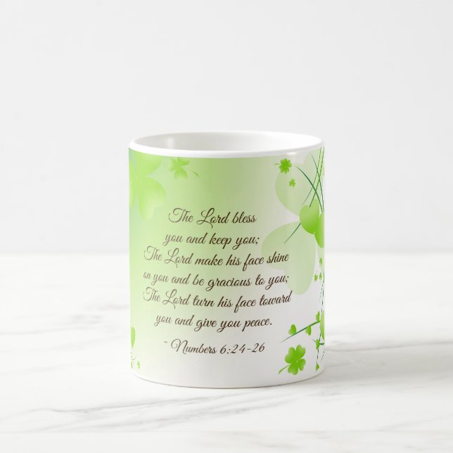 Numbers 6 24-26 The Lord Bless You Irish Design Coffee Mug (Center)