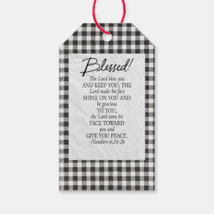 Numbers 6:24–26 The Lord Bless You Neutral Vintage Gift Tags