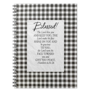 Numbers 6:24–26 The Lord Bless You Neutral Vintage Notebook