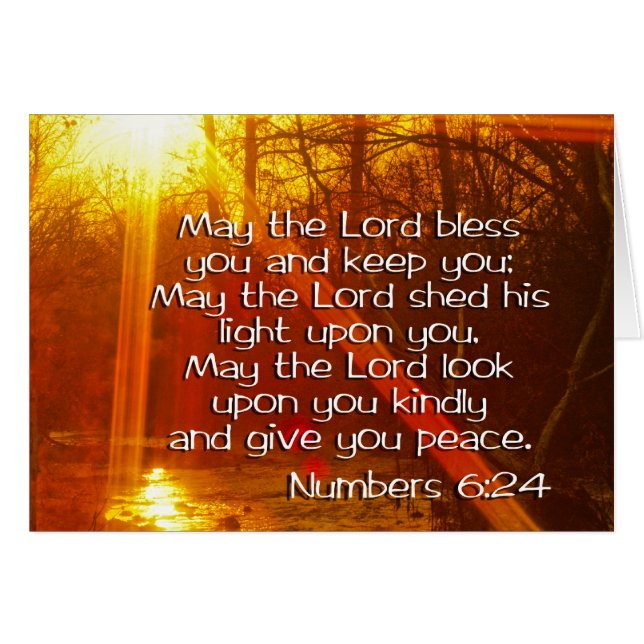 NUMBERS 6:24 BIBLE VERSE - MAY THE LORD BLESS YOU (Front Horizontal)