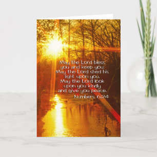 NUMBERS 6:24 BIBLE VERSE - MAY THE LORD BLESS YOU CARD