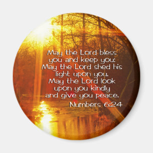 NUMBERS 6:24 BIBLE VERSE - MAY THE LORD BLESS YOU MAGNET