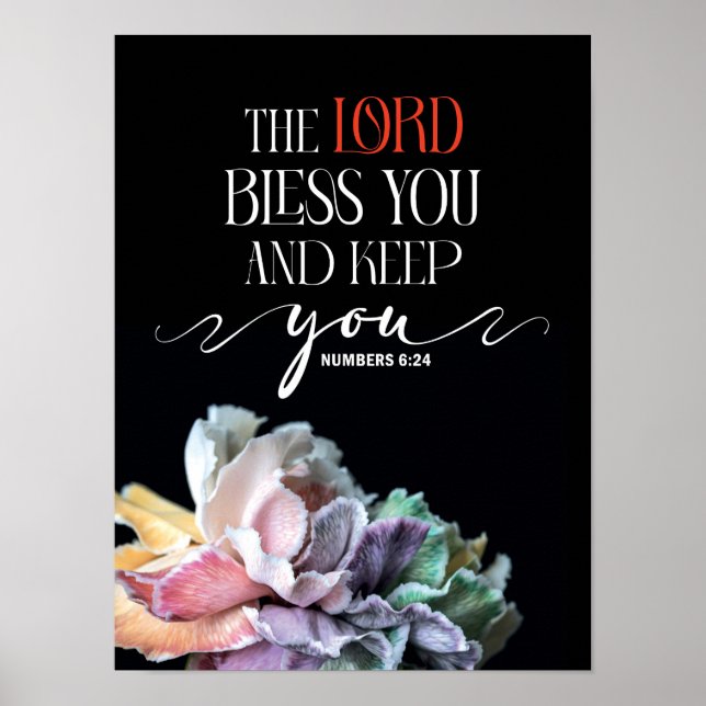 Numbers 6:24 Lord bless you Poster (Front)