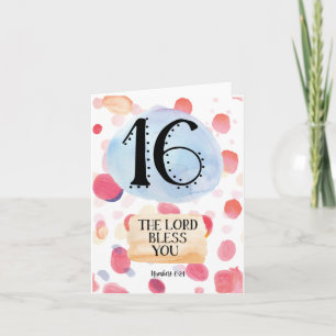 Numbers 6:24 Sweet 16th Birthday Card