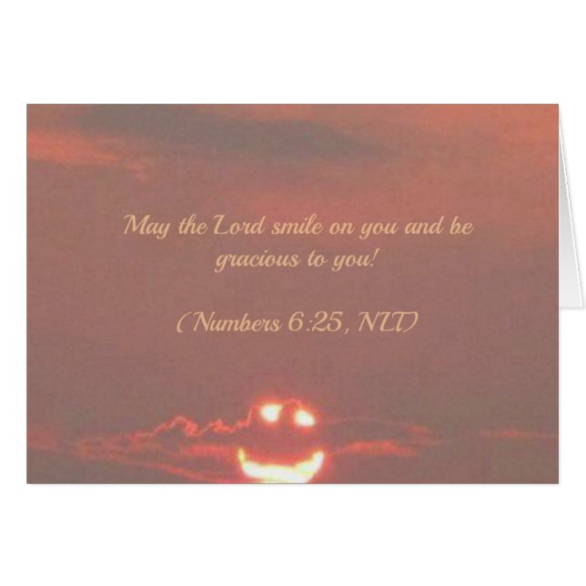 Numbers 6:25 Blessing/Encouraging Secret Pal Card (Front Horizontal)
