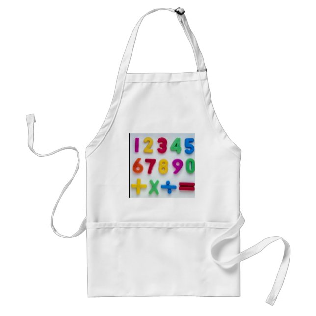 Numbers and Arithmetic operators in plastic Standard Apron (Front)