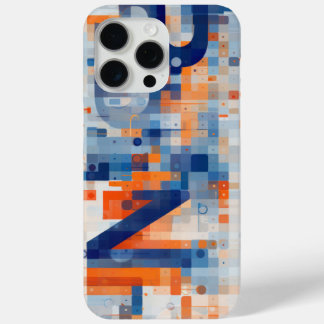 Numbers and letters embedded in small squares iPhone 15 pro max case