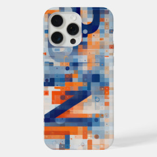 Numbers and letters embedded in small squares iPhone 15 pro max case