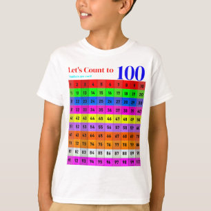 Numbers are Cool, 1-100 Numbers Chart Kids T-Shirt