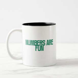 Numbers Are Fun Playful Math & Data Design Two-Tone Coffee Mug