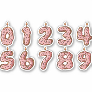 NUMBERS BIRTHDAY CANDLES SET