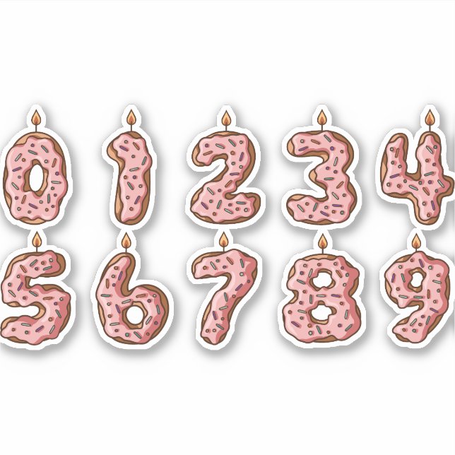 NUMBERS BIRTHDAY CANDLES SET (Front)