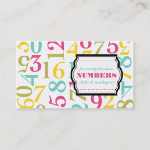 Numbers Business Cards