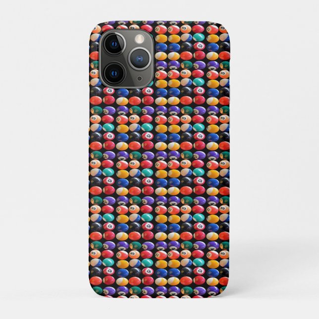 Numbers Colored Eightballs, iPhone 11 Case (Back)