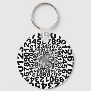Numbers Key Ring