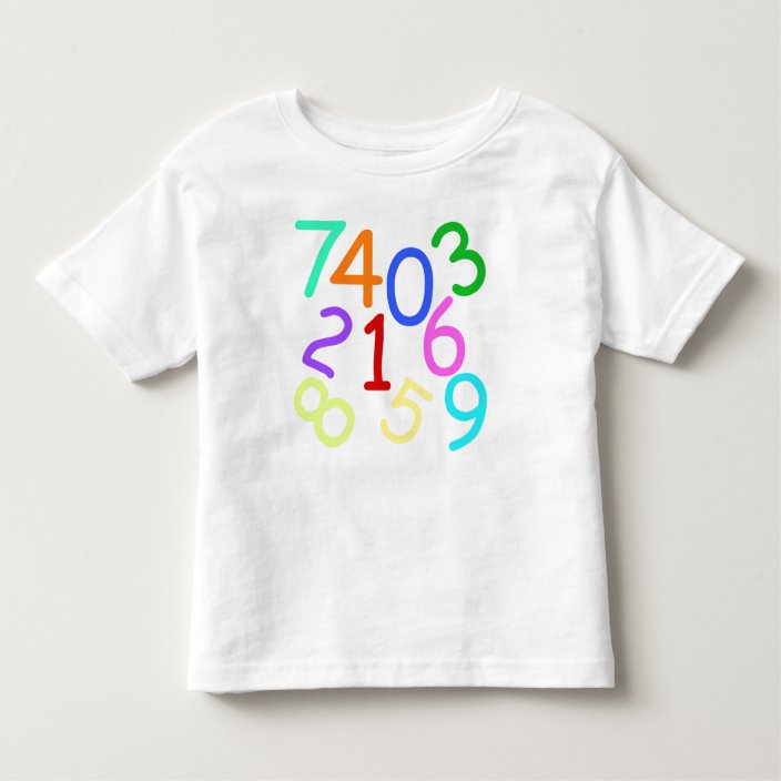 Numbers Kids Tshirt Zazzle.co.uk