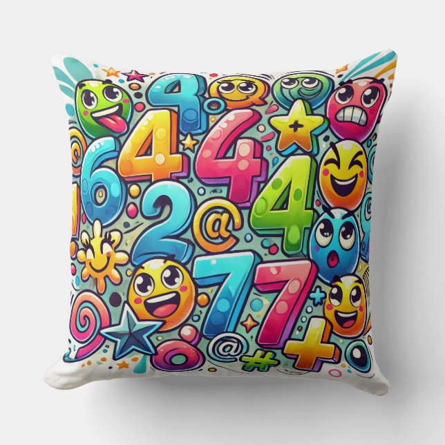 Numbers & Mathematics Training – Fun Learning Math Cushion (Front)