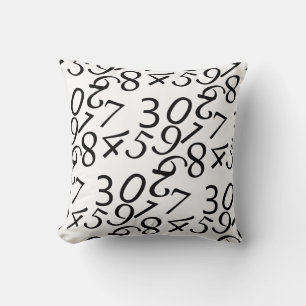 Numbers Maths Abstract Art Pattern Pillow Cushion