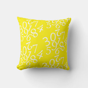 Numbers Maths Abstract Art Pattern Pillow Cushion