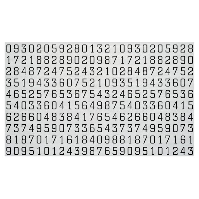 Numbers Pattern Fabric (Fat Quarter)