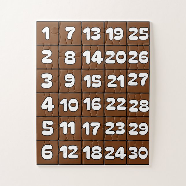 Numbers puzzle 1 to 30 numbers (Vertical)