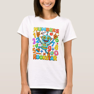Numbers Rockstar Cute Maths T Shirt for Kids