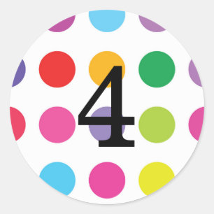 Numbers Round Sticker