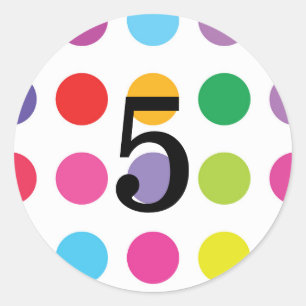Numbers Round Sticker