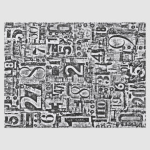 Numbers Tissue or Decoupage Paper