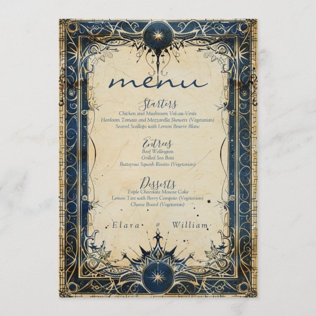 Numenorean Royal Wedding Menu (Front)