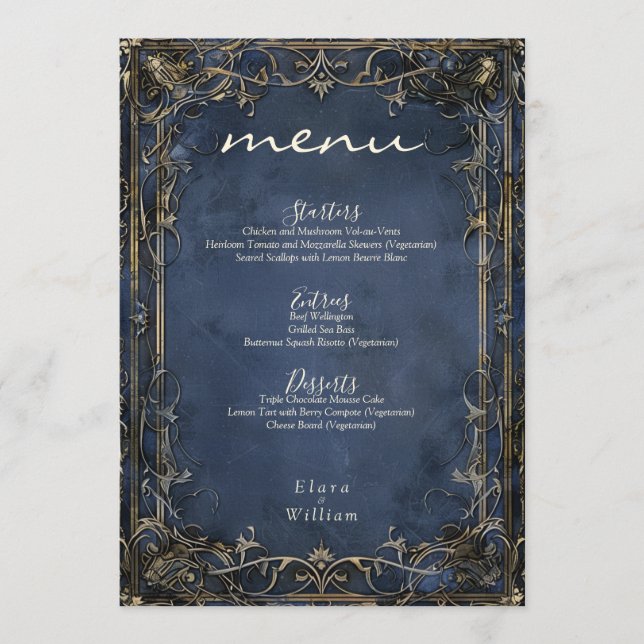 Numenorean Royal Wedding Menu (Front)