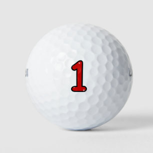 Numeral 1, one, 1 year, number 1, number one golf balls