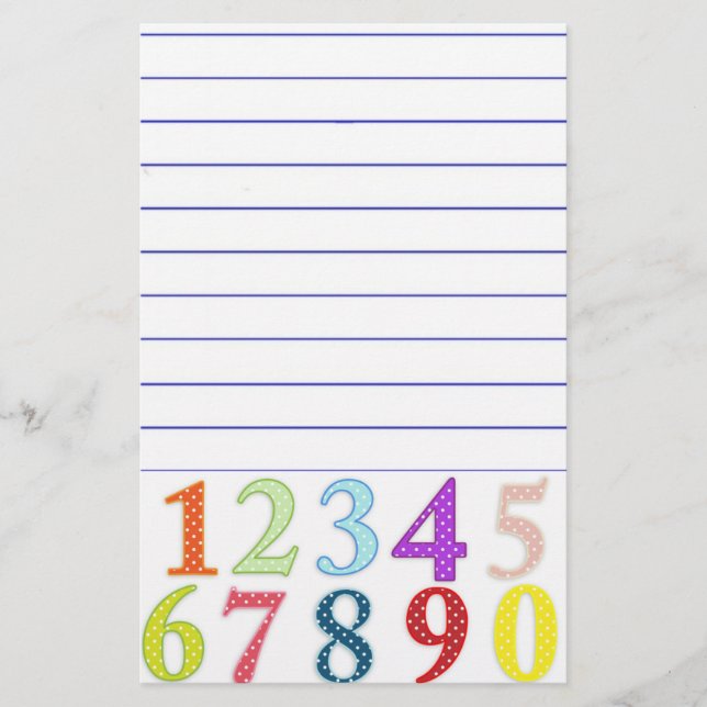 Numerals Stationery (Front)