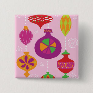 Numerous Christmas decoration illustrated in diffe 15 Cm Square Badge