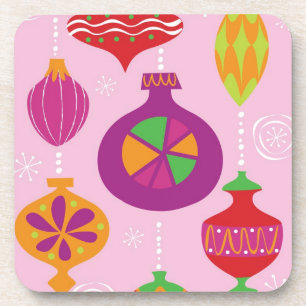Numerous Christmas decoration illustrated in diffe Coaster