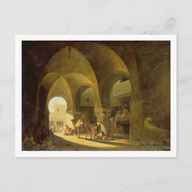 Numerous Figures in a North African Bazaar, 1839 ( Postcard (Front)