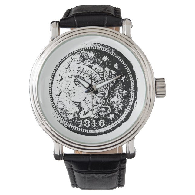 Numismatics gift idea, coin collectors watch (Front)