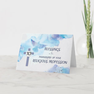 Nun 10th Anniversary of Religious Profession Card