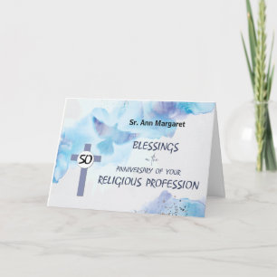 Nun 50th Anniversary of Religious Profession  Card