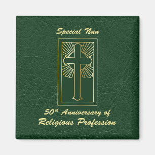 Nun 50th Anniversary of Religious Profession Green Magnet