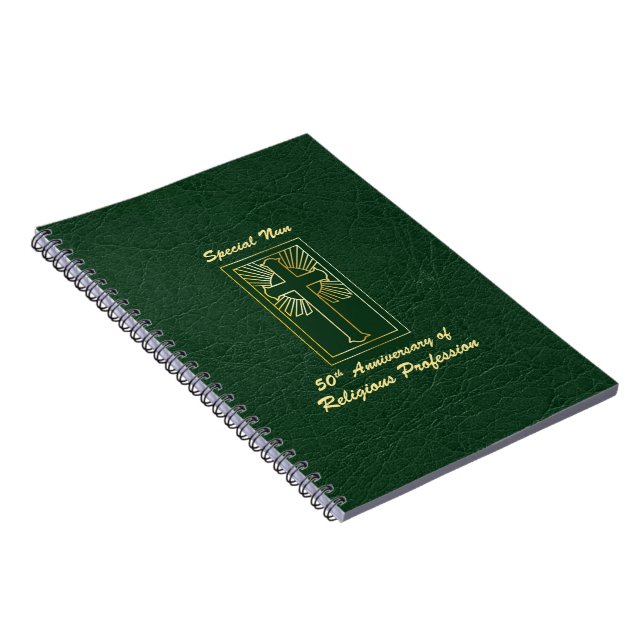 Nun 50th Anniversary of Religious Profession Green Notebook (Right Side)