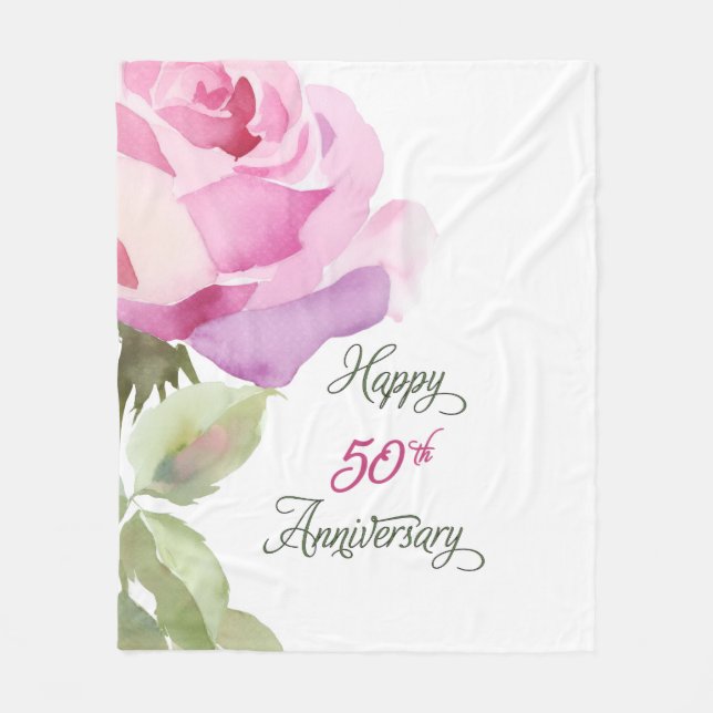 Nun 50th Anniversary Sister Catholic Jubilee Pink  Fleece Blanket (Front)