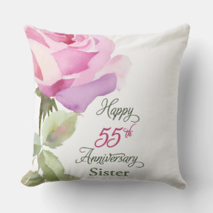 Nun 55th Anniversary Sister Catholic Jubilee Pink  Cushion