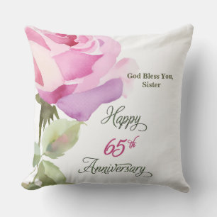 Nun 65th Anniversary Sister Catholic Jubilee Rose Cushion