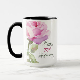 Nun 75th Anniversary Sister Jubilee Pink Rose Mug