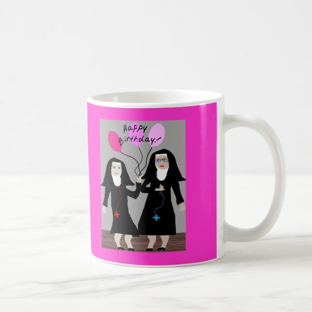 Nun Birthday Gifts "Happy Birthday Sister" Coffee Mug (Right)