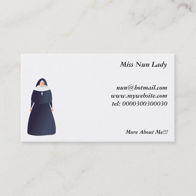 Nun Business Card (Front)