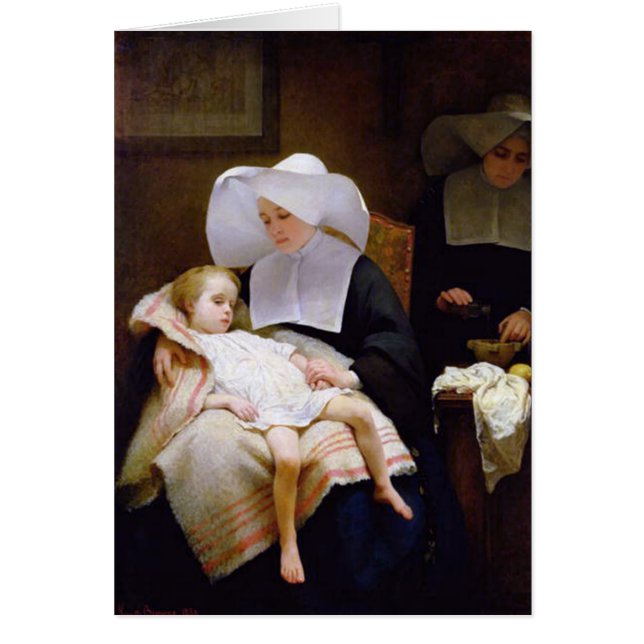 Nun caring for a sick child (Front)