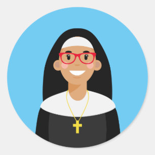 Nun Classic Round Sticker