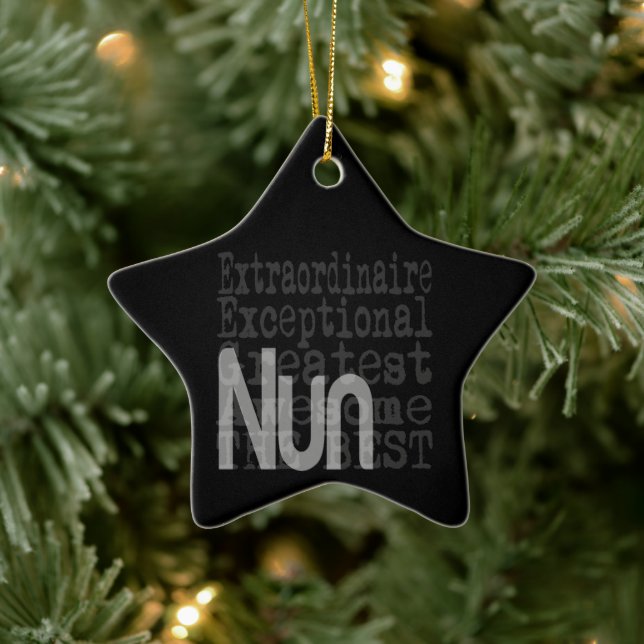 Nun Extraordinaire Ceramic Tree Decoration (Tree)